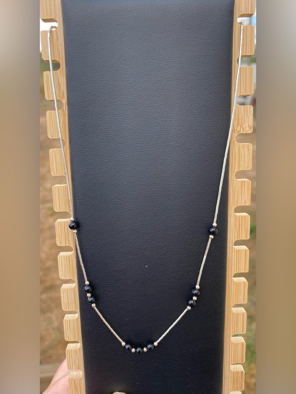 Liquid Silver & Black Onyx Necklace